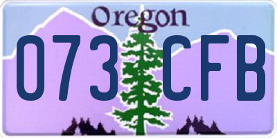 OR license plate 073CFB