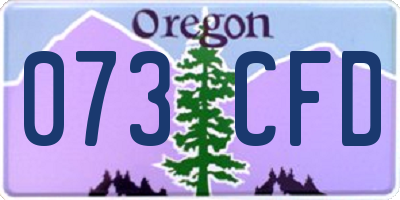 OR license plate 073CFD