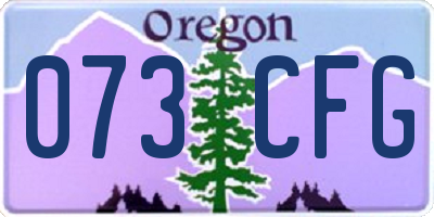 OR license plate 073CFG