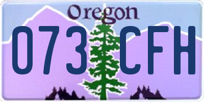 OR license plate 073CFH