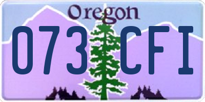OR license plate 073CFI