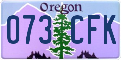 OR license plate 073CFK