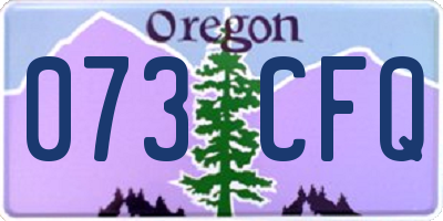 OR license plate 073CFQ