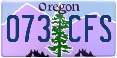 OR license plate 073CFS