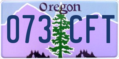 OR license plate 073CFT