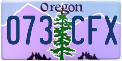 OR license plate 073CFX