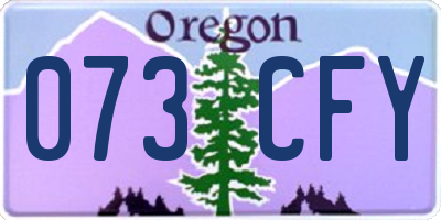 OR license plate 073CFY