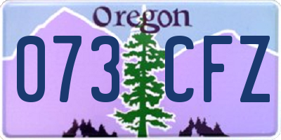 OR license plate 073CFZ