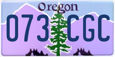 OR license plate 073CGC