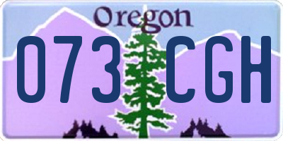 OR license plate 073CGH