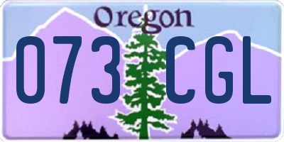 OR license plate 073CGL