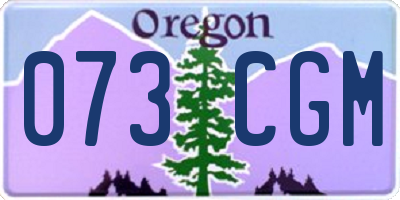 OR license plate 073CGM