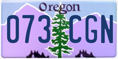 OR license plate 073CGN