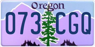 OR license plate 073CGQ
