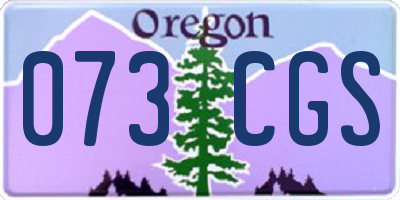 OR license plate 073CGS