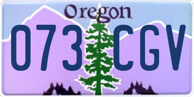 OR license plate 073CGV