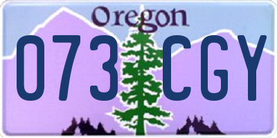 OR license plate 073CGY