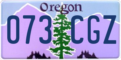 OR license plate 073CGZ