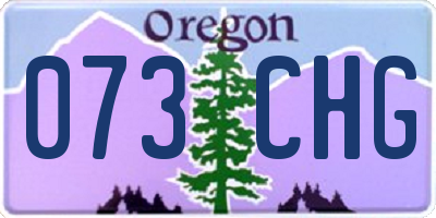 OR license plate 073CHG