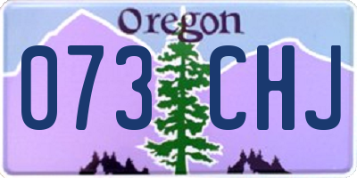 OR license plate 073CHJ