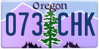 OR license plate 073CHK