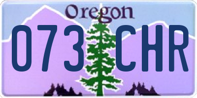 OR license plate 073CHR