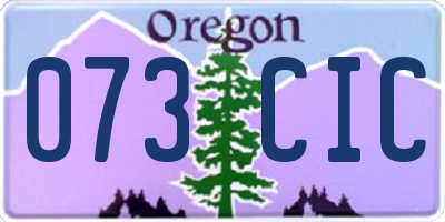 OR license plate 073CIC