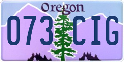OR license plate 073CIG