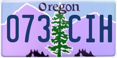 OR license plate 073CIH