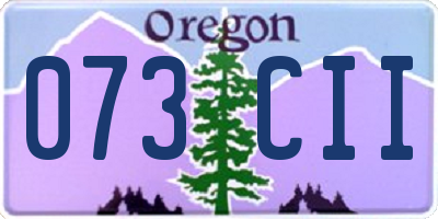 OR license plate 073CII