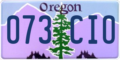 OR license plate 073CIO