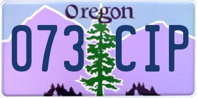 OR license plate 073CIP