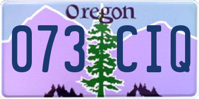 OR license plate 073CIQ