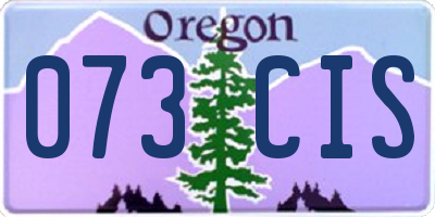 OR license plate 073CIS