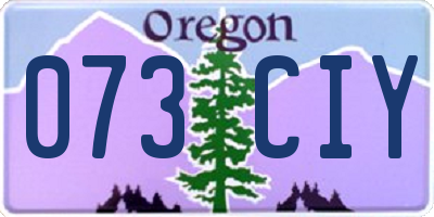 OR license plate 073CIY