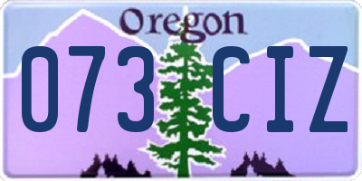 OR license plate 073CIZ
