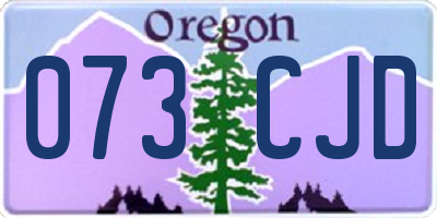 OR license plate 073CJD