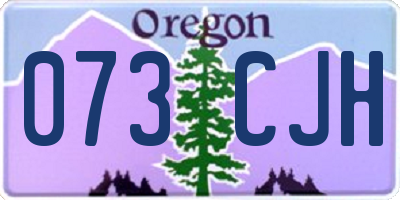 OR license plate 073CJH