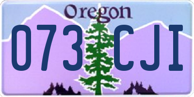 OR license plate 073CJI