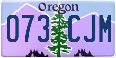 OR license plate 073CJM
