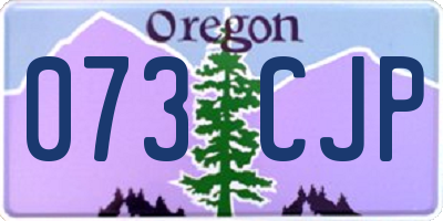 OR license plate 073CJP