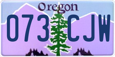 OR license plate 073CJW