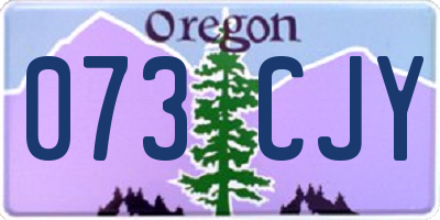 OR license plate 073CJY