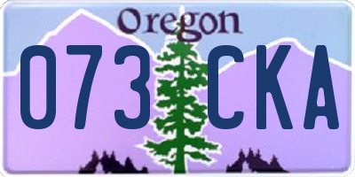 OR license plate 073CKA