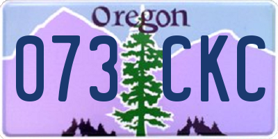 OR license plate 073CKC