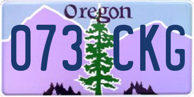 OR license plate 073CKG