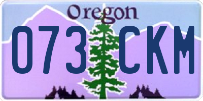 OR license plate 073CKM