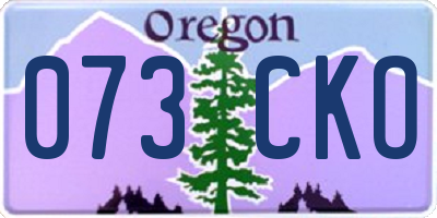 OR license plate 073CKO