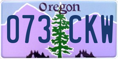 OR license plate 073CKW