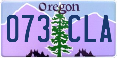 OR license plate 073CLA